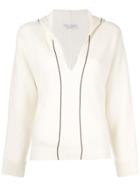 Brunello Cucinelli Hooded Knit Top - White