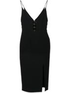 Zimmermann Link Detail Bodycon Dress, Women's, Size: 2, Black, Polyester/spandex/elastane