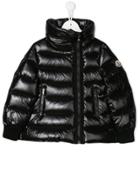 Moncler Kids Off-centre Zipped Jacket - Black