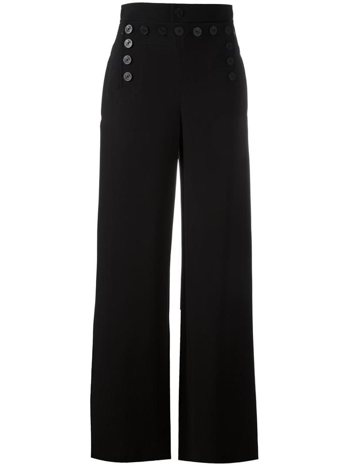 Joseph Wide Leg Trousers, Women's, Size: 38, Black, Viscose/acetate/spandex/elastane/cotton