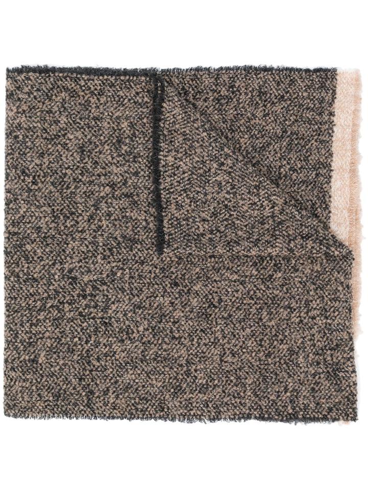 Destin Bord Knitted Scarf - Neutrals
