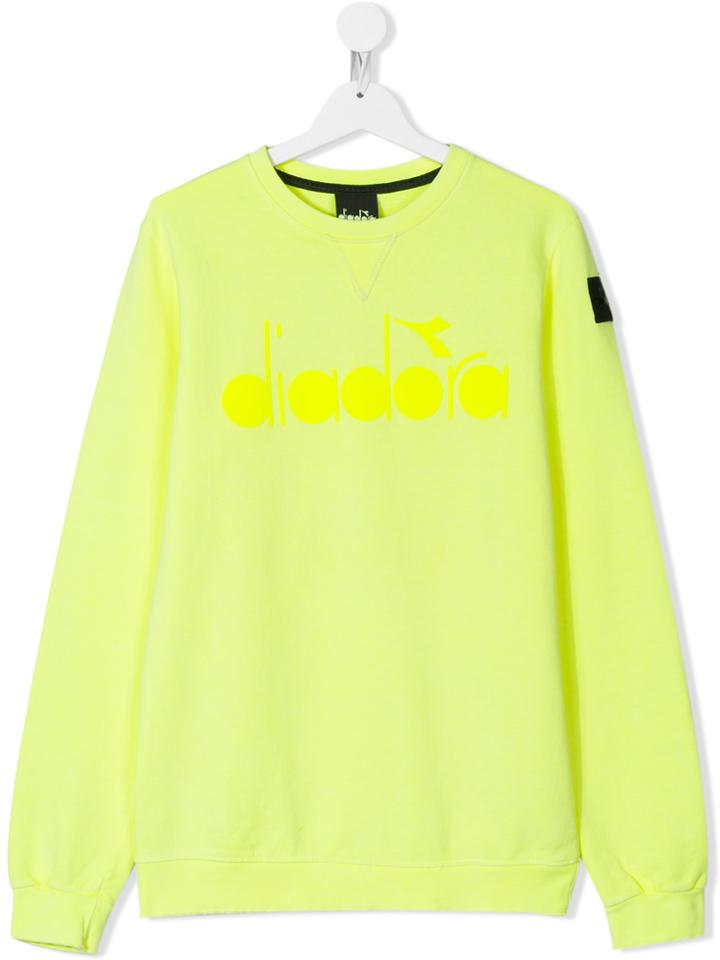 Diadora Junior Teem Logo Sweatshirt - Yellow & Orange