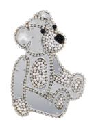 Vivetta Embellished Bear Brooch - Silver