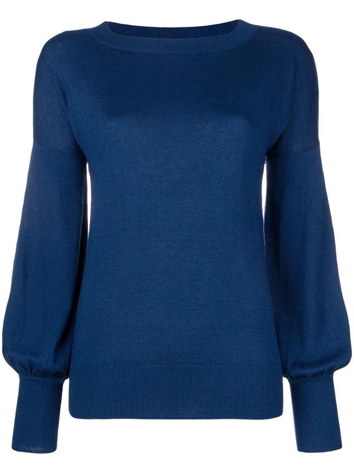 Snobby Sheep Balloon Sleeve Sweater - Blue