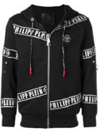 Philipp Plein Black Zip Up Hoodie