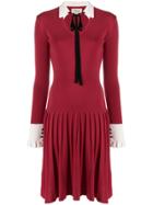 Temperley London Elsie Pleated Midi Dress - Red