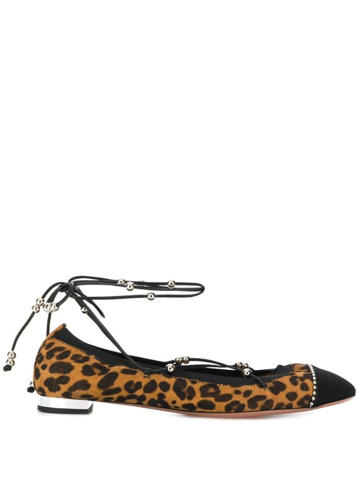 Aquazzura Mystique Ballerinas - Neutrals