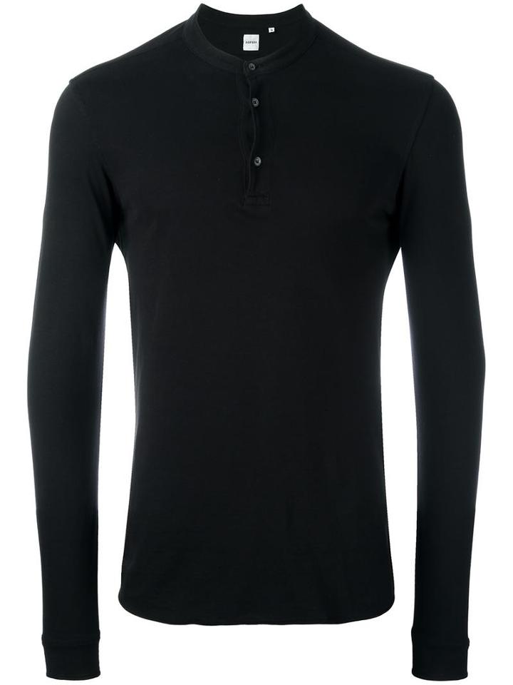 Aspesi Henley Sweater, Men's, Size: Xxl, Black, Cotton