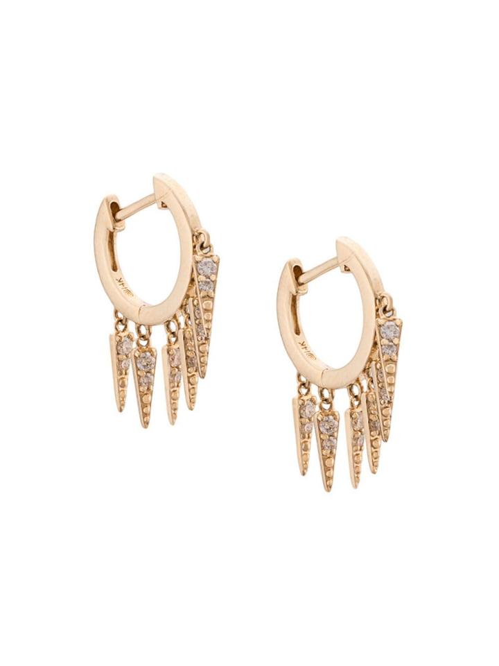 Sydney Evan 14kt Yellow Gold Fringe Diamond Huggie Hoops
