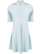 Red Valentino Point D'esprit Tulle Detail Dress - Blue