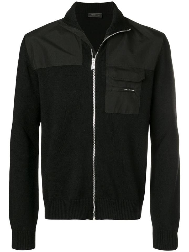 Prada Zip-up Cardigan - Black