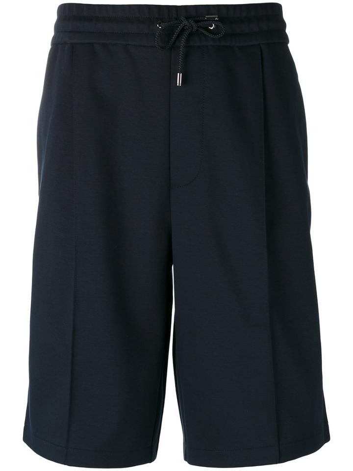 Emporio Armani Drawstring Track Shorts, Men's, Size: 48, Blue, Polyester/cotton