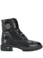 Emporio Armani Combat Boots - Black