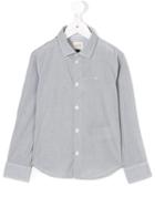 Armani Junior - Perforated Pattern Embroidered Shirt - Kids - Cotton - 6 Yrs, Grey