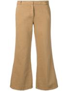Kiltie Flare-bottom Trousers - Neutrals
