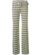 Prada Mid Rise Straight Trousers - Green
