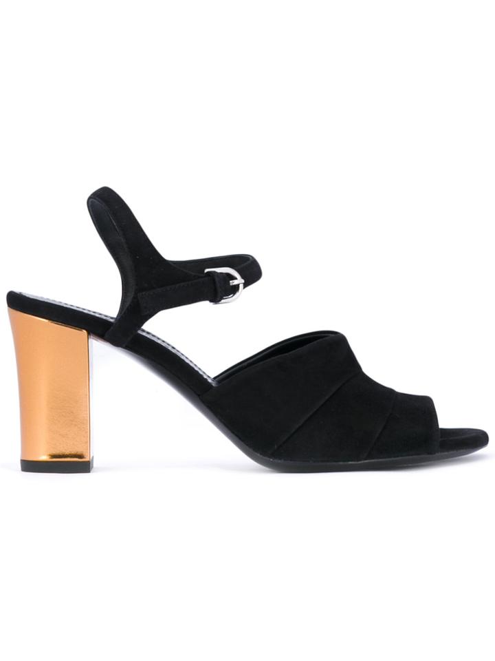 Jil Sander Wide Strap Sandals - Black