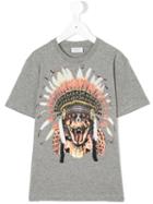Marcelo Burlon County Of Milan Kids - Feather Headdress T-shirt - Kids - Cotton - 10 Yrs, Grey