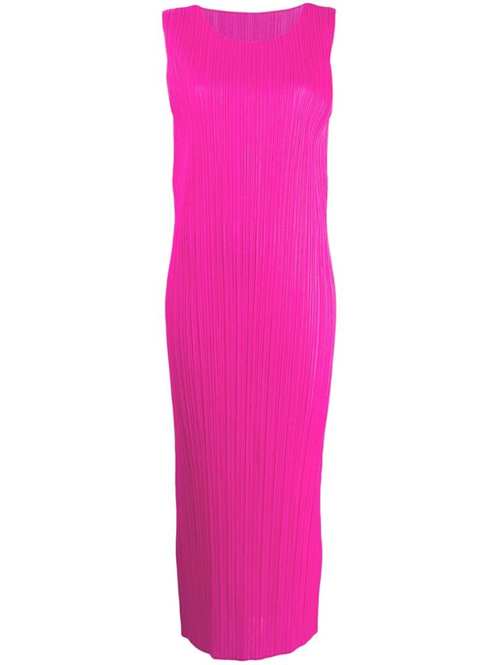 Pleats Please Issey Miyake Maxi Dress - Pink