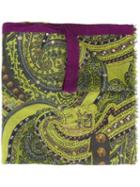 Etro Paisley Print Scarf, Women's, Green, Modal/cashmere