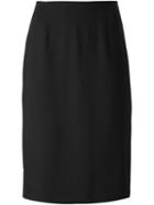 Jean Louis Scherrer Vintage Crepe Straight Line Skirt, Women's, Size: 38, Black
