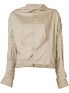 Sabine Luise - Flared Sleeves Shirt - Women - Cotton - One Size, Nude/neutrals, Cotton