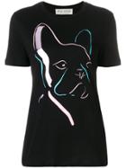 Être Cécile Dog Print T-shirt - Black