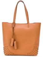 Tod's - Enamel Stud Tote Bag - Women - Leather - One Size, Yellow/orange, Leather
