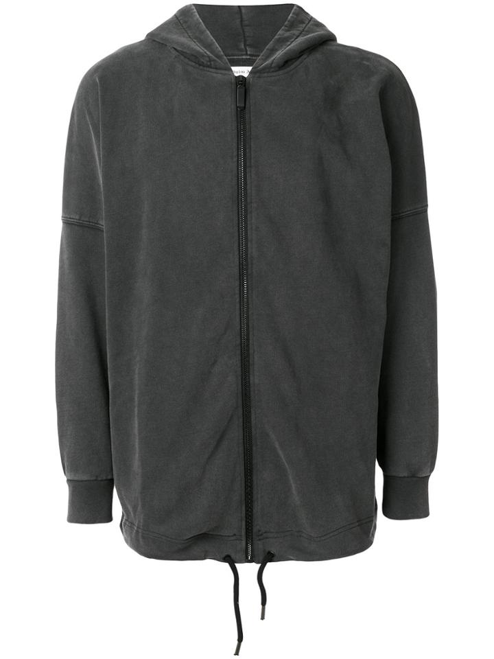 Palm Angels Zipped Hoodie - Grey