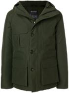 Woolrich Hooded Zip Coat - Green