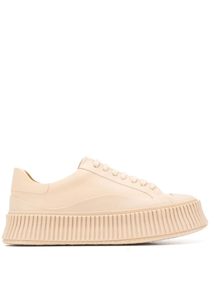 Jil Sander Ribbed Sole Sneakers - Neutrals