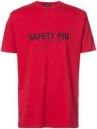 Midnight Studios - Safety Pin T-shirt - Men - Cotton - L, Red, Cotton