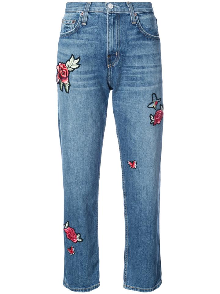 Joie Embellished Boyfriend Jeans - Blue
