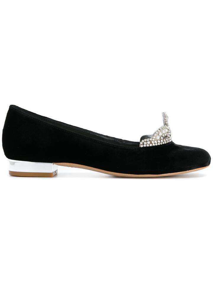 Sophia Webster Tiara Ballerina Shoes - Black