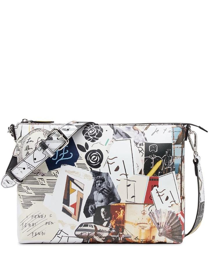 Fendi Karl Kollage Messenger Bag - Neutrals