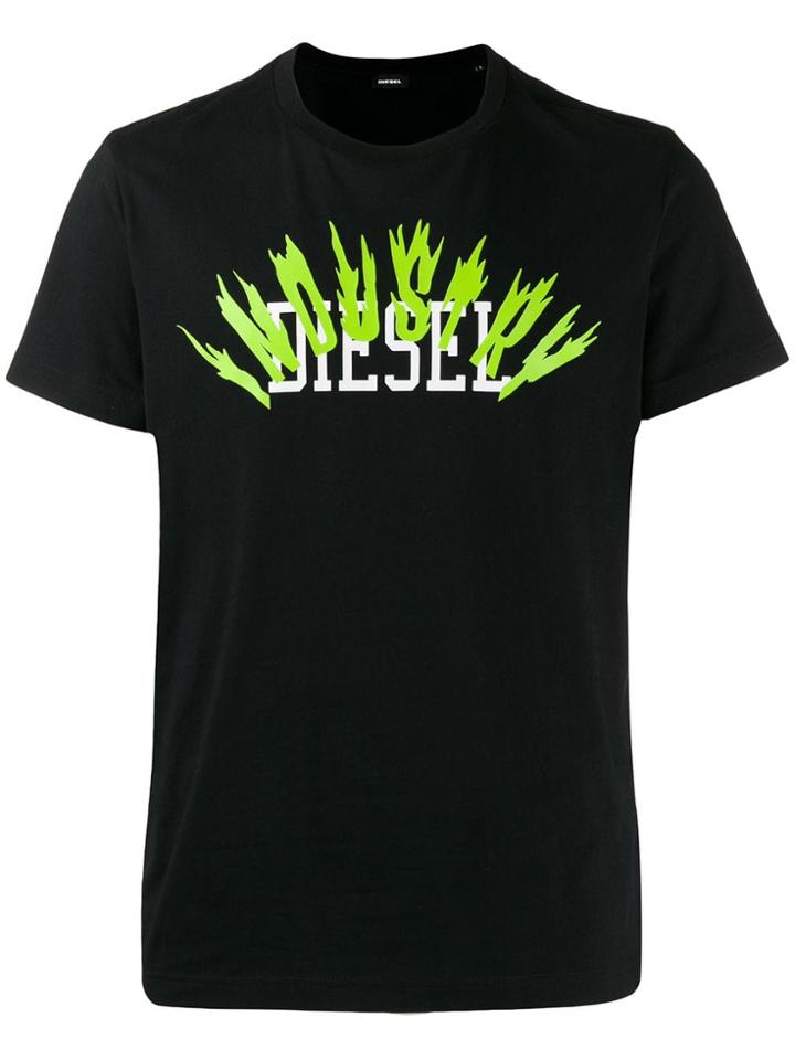 Diesel Industry Print T-shirt - Black