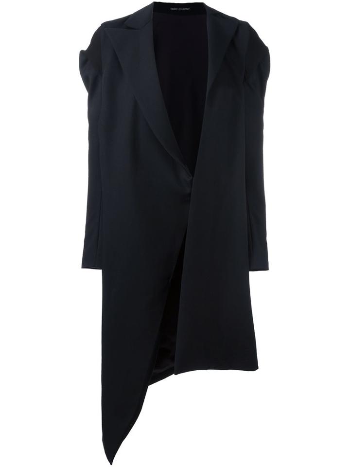 Yohji Yamamoto Asymmetric Coat, Women's, Size: 2, Black, Acrylic/polyurethane/cupro/wool