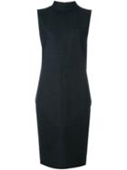 Maison Margiela High Neck Shift Dress, Women's, Size: 42, Grey, Silk/polyamide/spandex/elastane/virgin Wool
