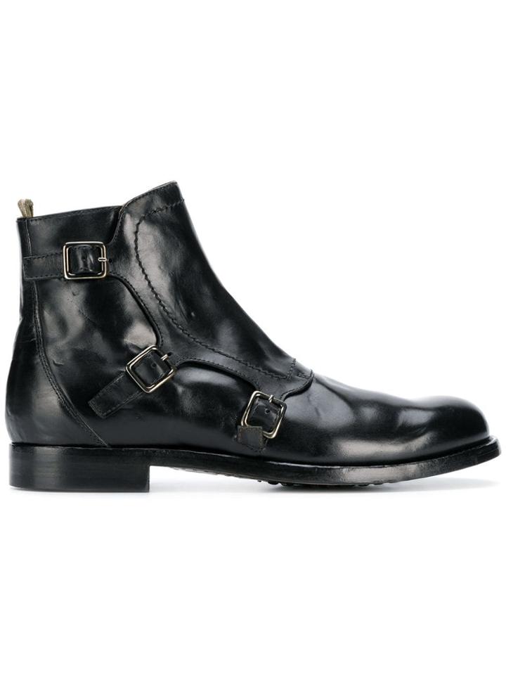 Officine Creative Buckle Ankle Boots - Black