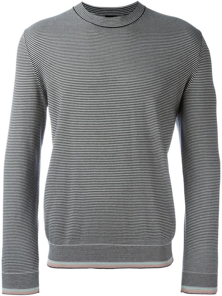 Ps Paul Smith Striped Sweater, Men's, Size: Xl, Black, Cotton