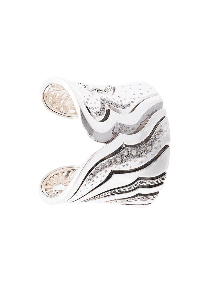 John Hardy Lahar Diamond Cuff - Silver