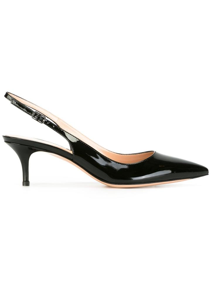 Gianvito Rossi Kitten Heel Pumps - Black