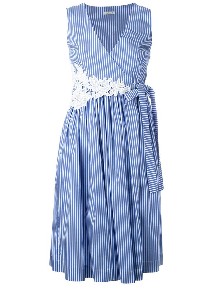 P.a.r.o.s.h. Cruise Wrapped Dress, Women's, Blue, Cotton/polyamide/spandex/elastane
