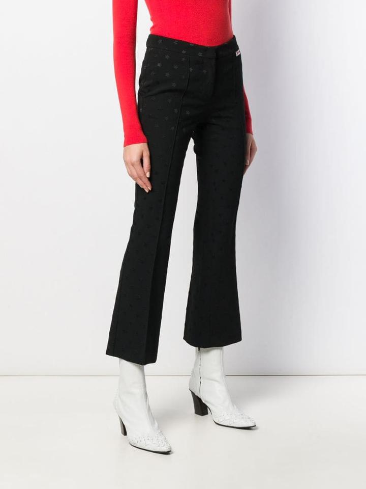 Giamba Flared Tailored Trousers - Black