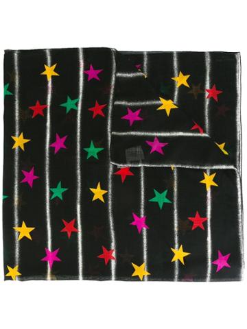 Saint Laurent 'étoiles' Large Square Scarf - Black