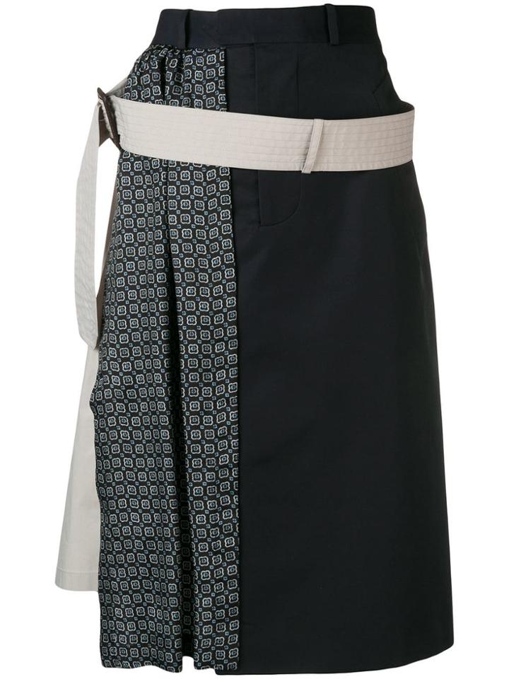 Maison Margiela Patterned A-line Skirt - Blue