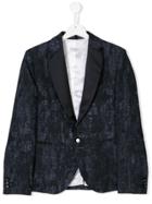 Paolo Pecora Kids Classic Fitted Blazer - Blue