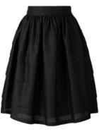 Paule Ka - Pleated Skirt - Women - Cotton - 38, Black, Cotton