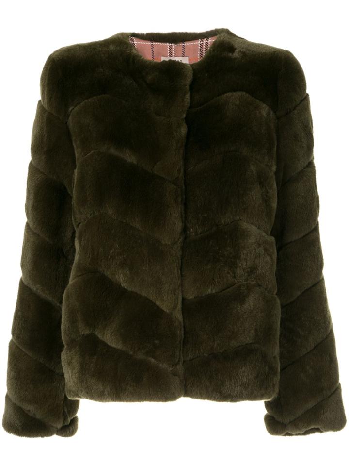 Yves Salomon Meteo Rex Chevron Jacket - Green