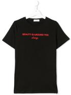 Paolo Pecora Kids Beauty Slogan T-shirt - Black